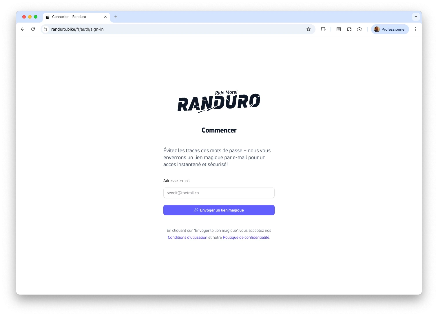 Sign-in form
